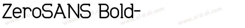 ZeroSANS Bold字体转换